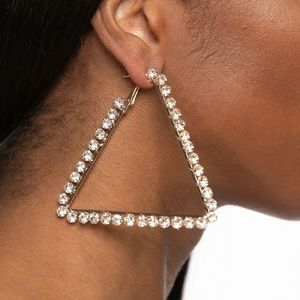 Gold Triangle Earrings